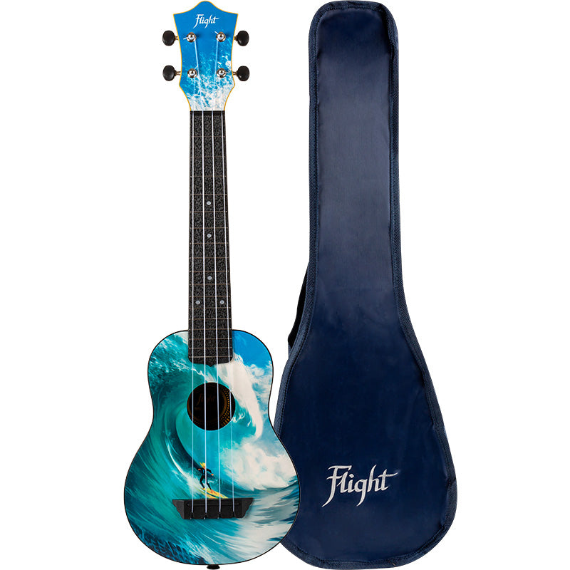 TUSL25 Surf Travel Concert Scale Soprano Ukulele