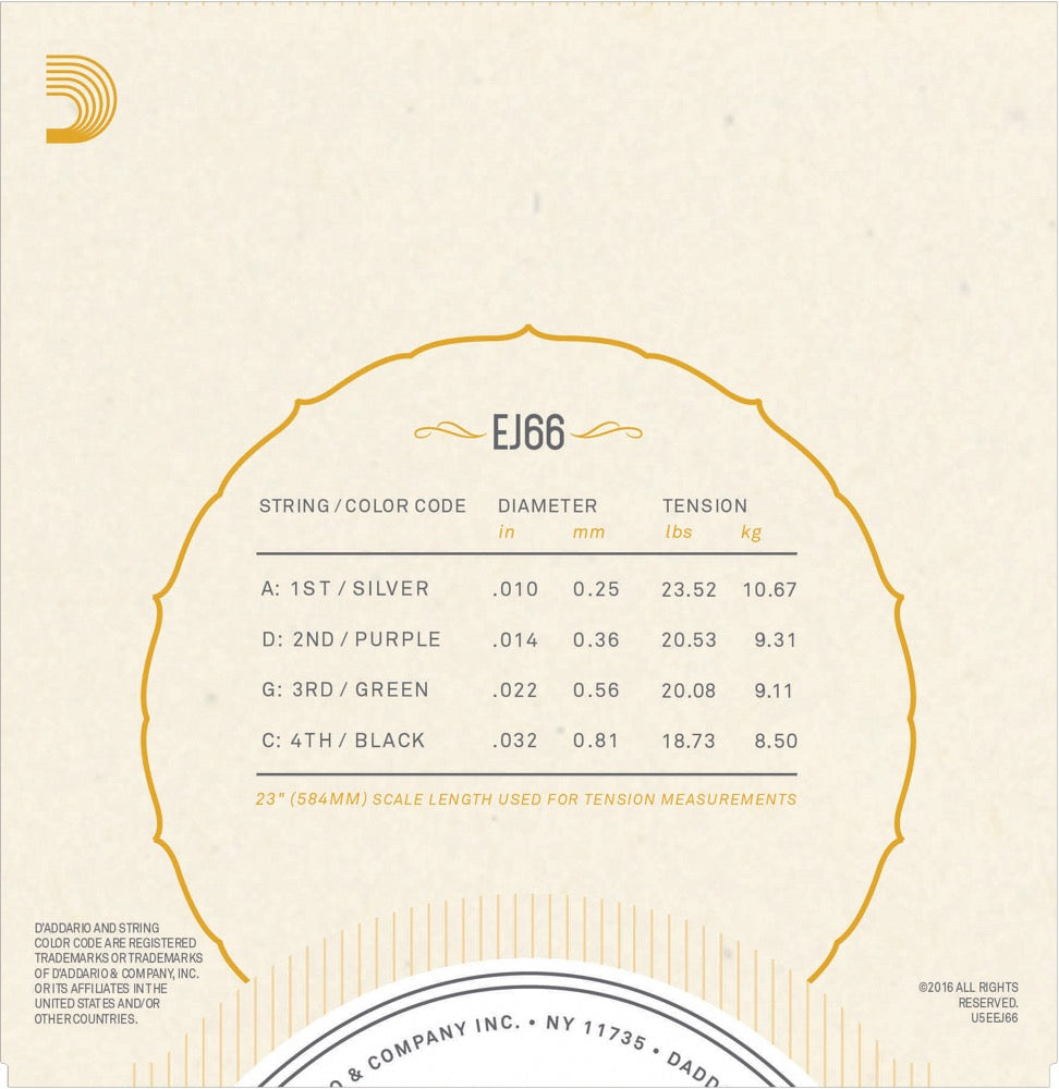 80/20, ball end (C-G-D-A)