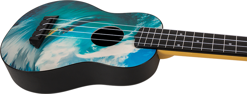 TUSL25 Surf Travel Concert Scale Soprano Ukulele