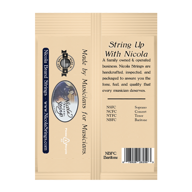 White Fluorocarbon - Bariton-ukulele