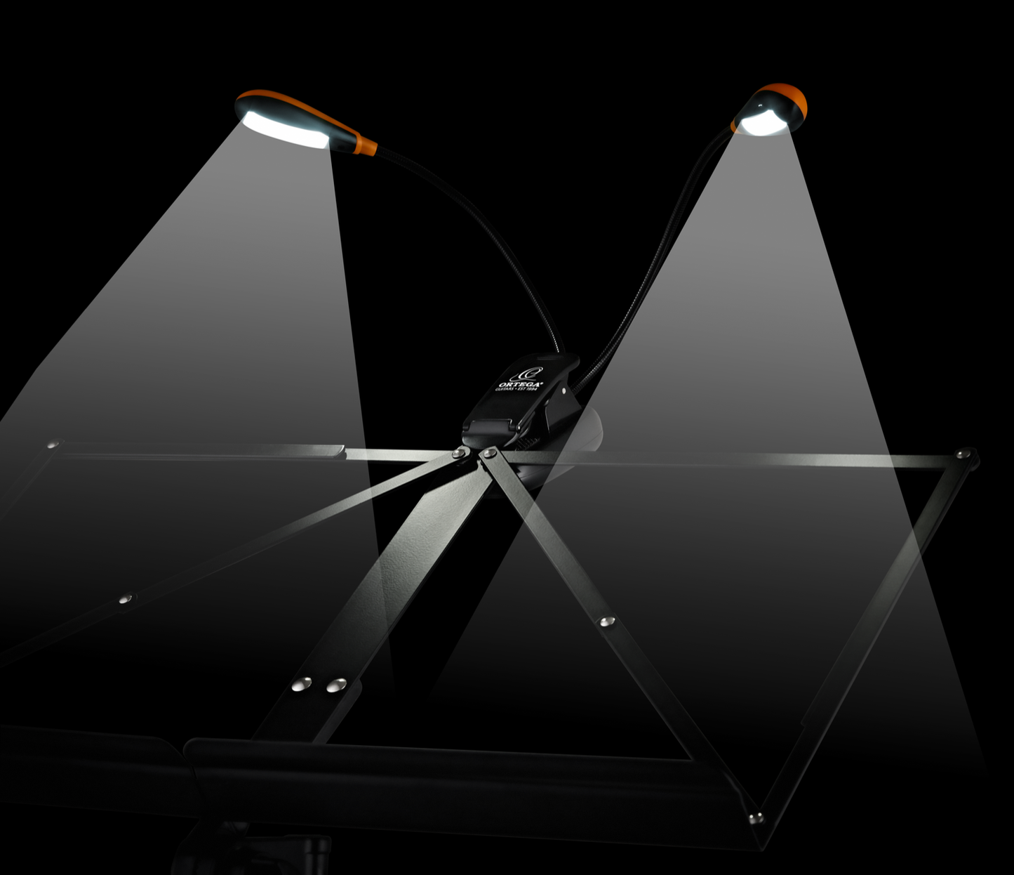 Dobbel lampe for noteststiv