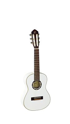 1/4 størrelse klassisk gitar - Gran - Gloss White