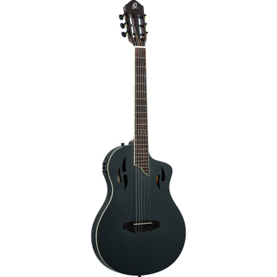 Klassisk gitar med mik, Thin body, Slim neck, Satin Black Finish