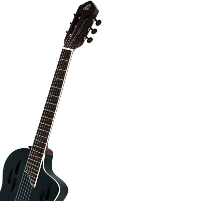 Klassisk gitar med mik, Thin body, Slim neck, Satin Black Finish