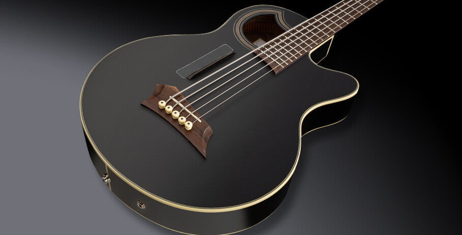 Warwick RockBass Alien Deluxe Hybrid Thinline, 5-String - Solid Black Satin