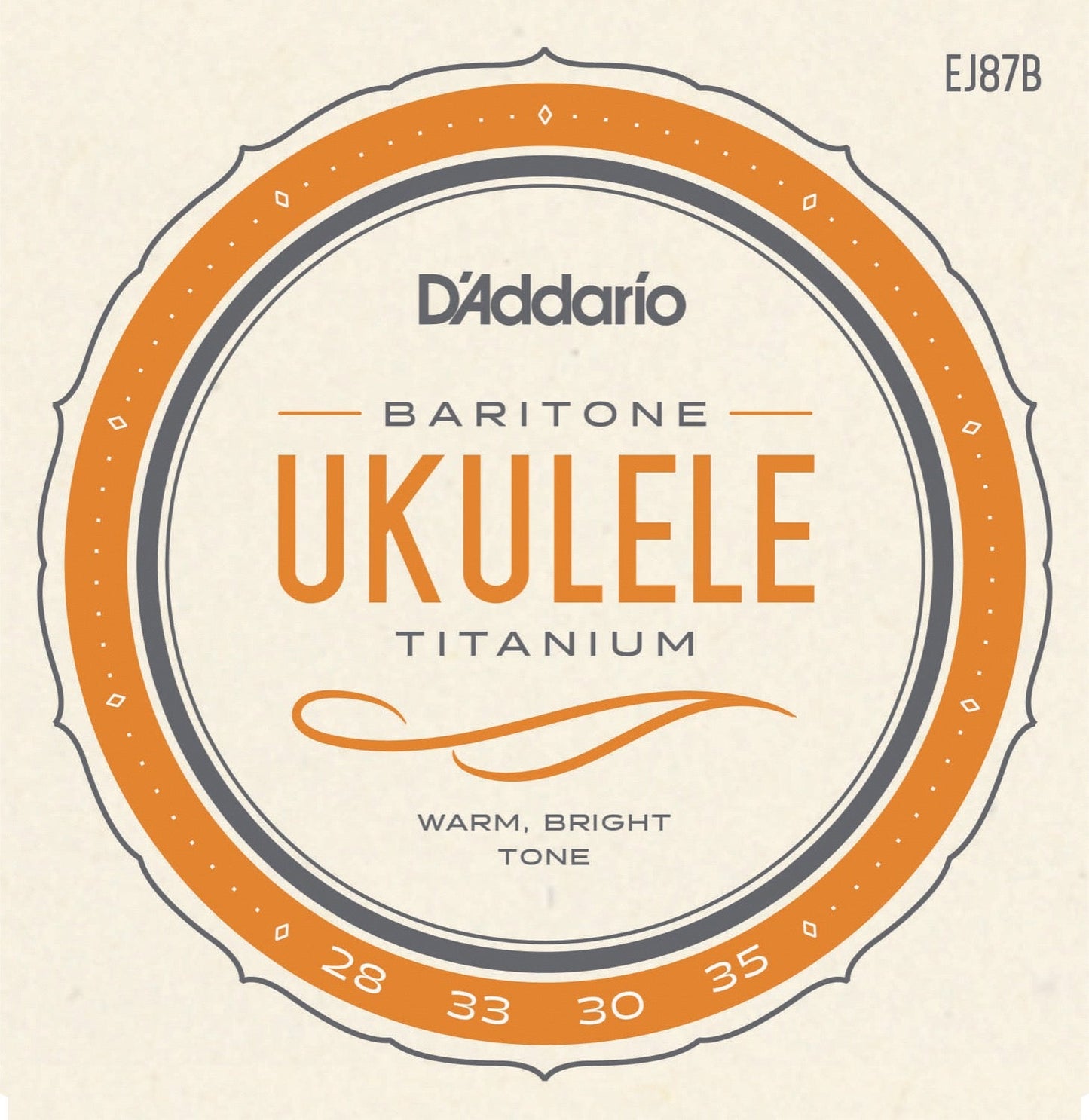 Titanium - Strenger til bariton-ukulele (Low D)