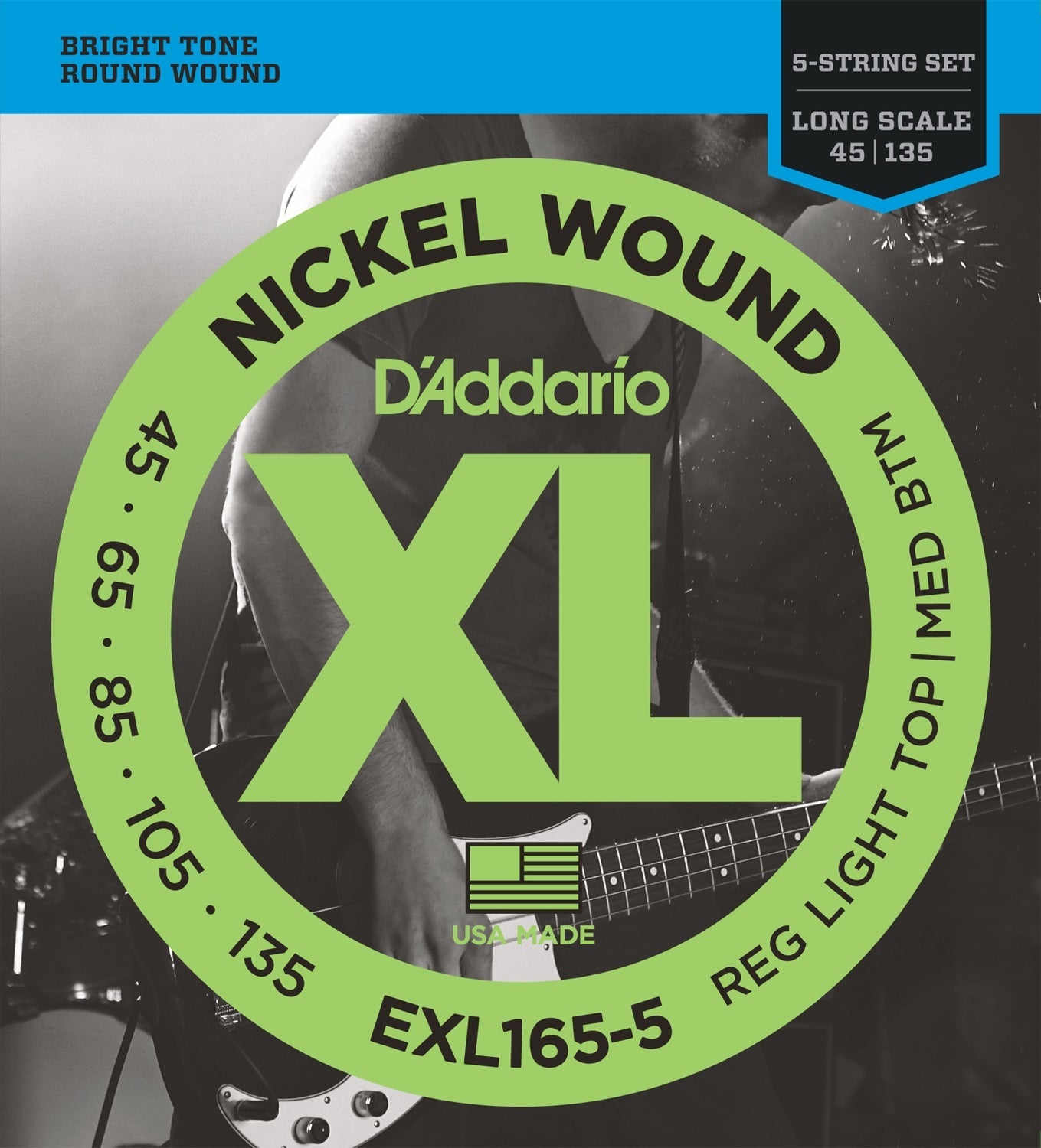 XL Nickel Wound - 5 string set - Super Long Scale