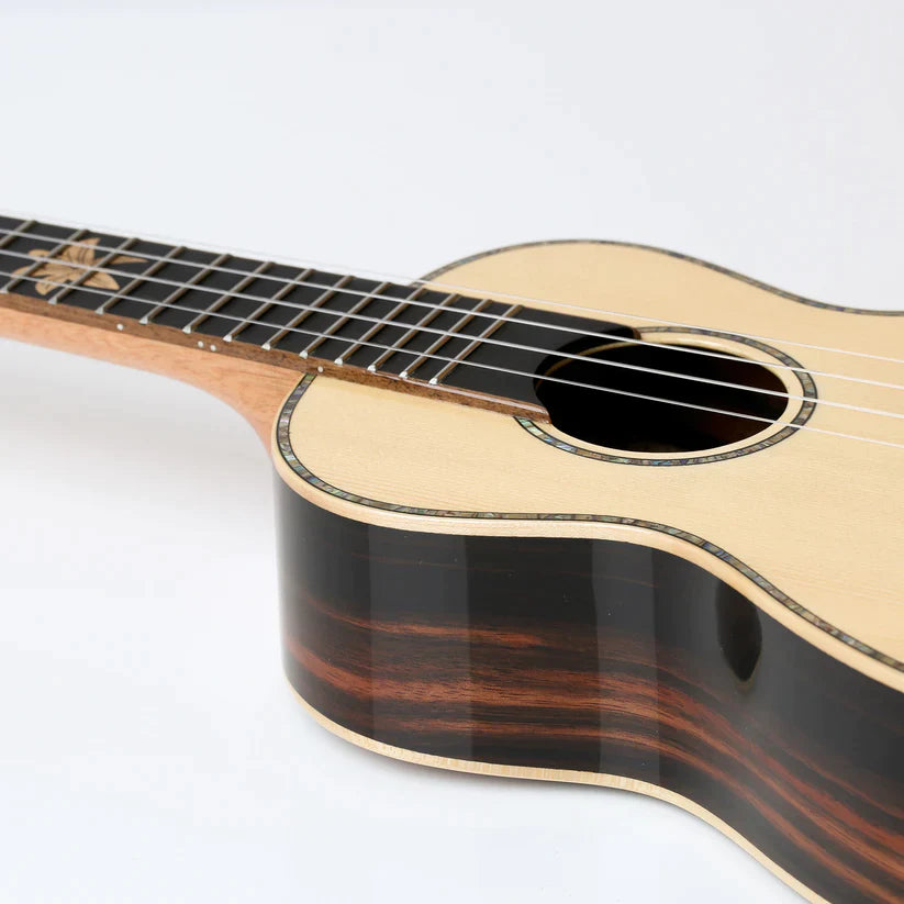 Ebony og solid gran - Konsert-ukulele