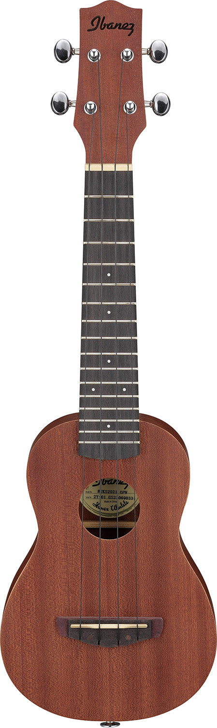 Mahogni med sound port - Sopran-ukulele