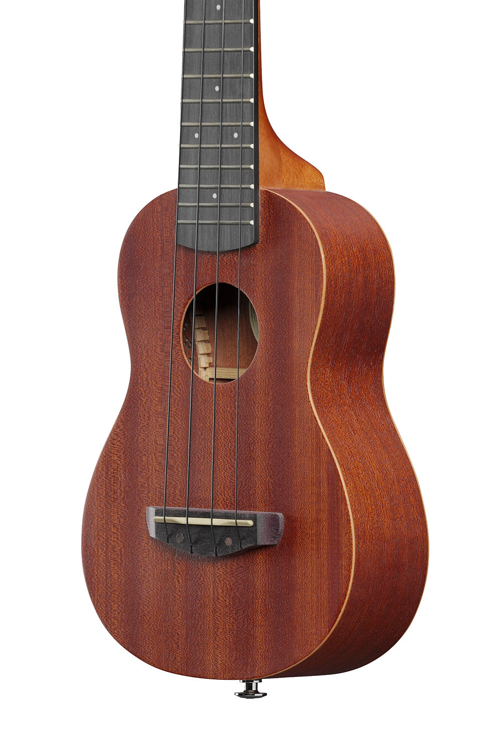 Mahogni med sound port - Sopran-ukulele