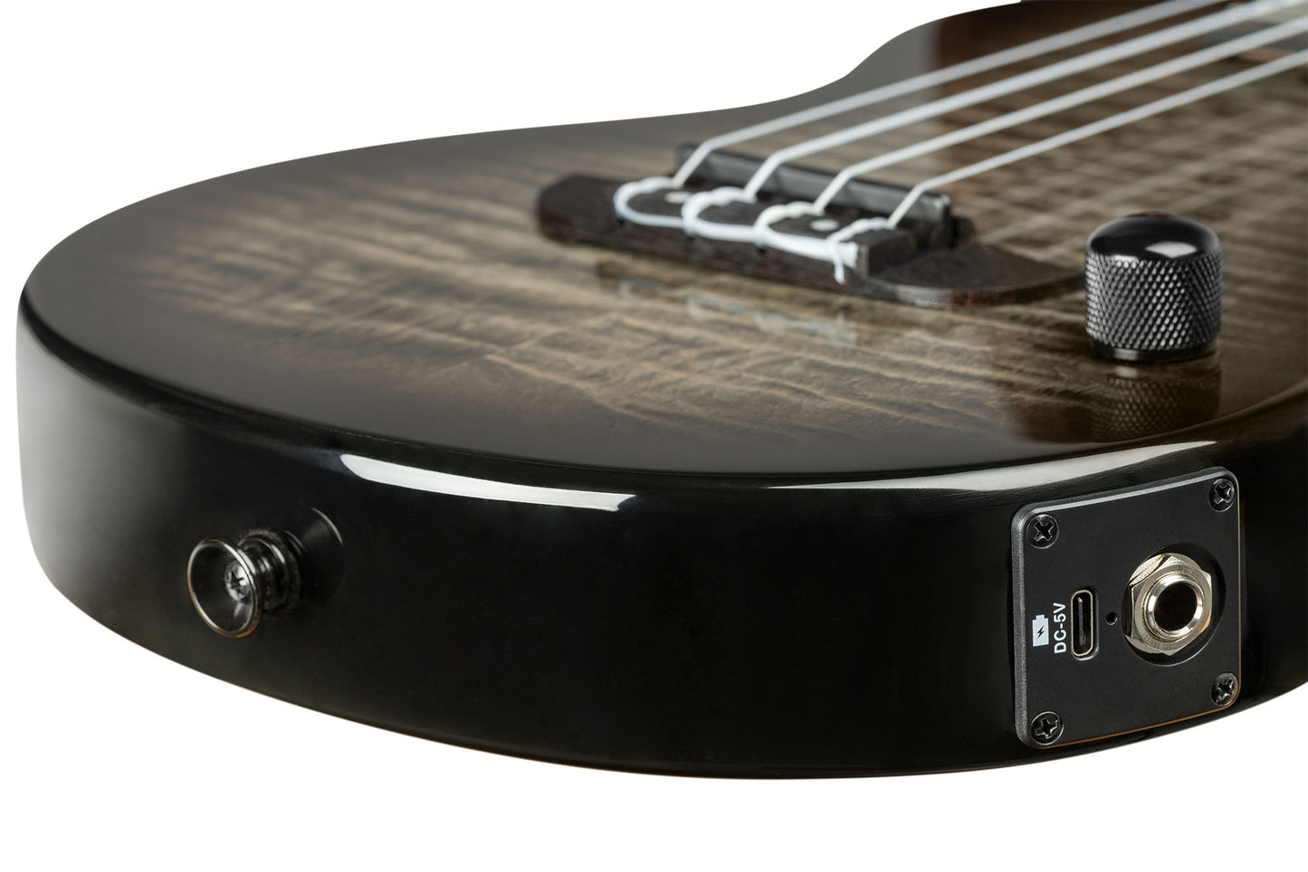 Tenor-ukulele - Solid body, Transparent Grey Burst