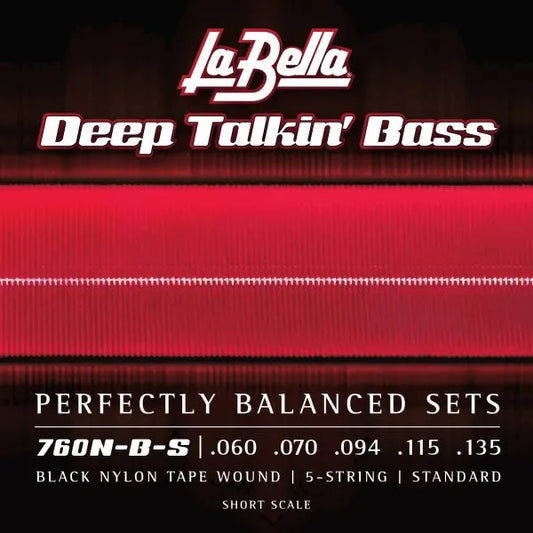 Black Nylon Tape Wound - Short Scale - 5 string