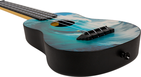TUSL25 Surf Travel Concert Scale Soprano Ukulele