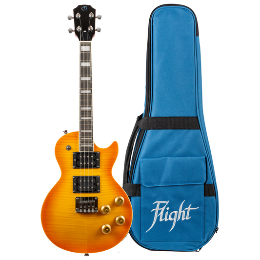 Flight Centurion Vintage Burst Solid Body Electric - Tenor-ukulele