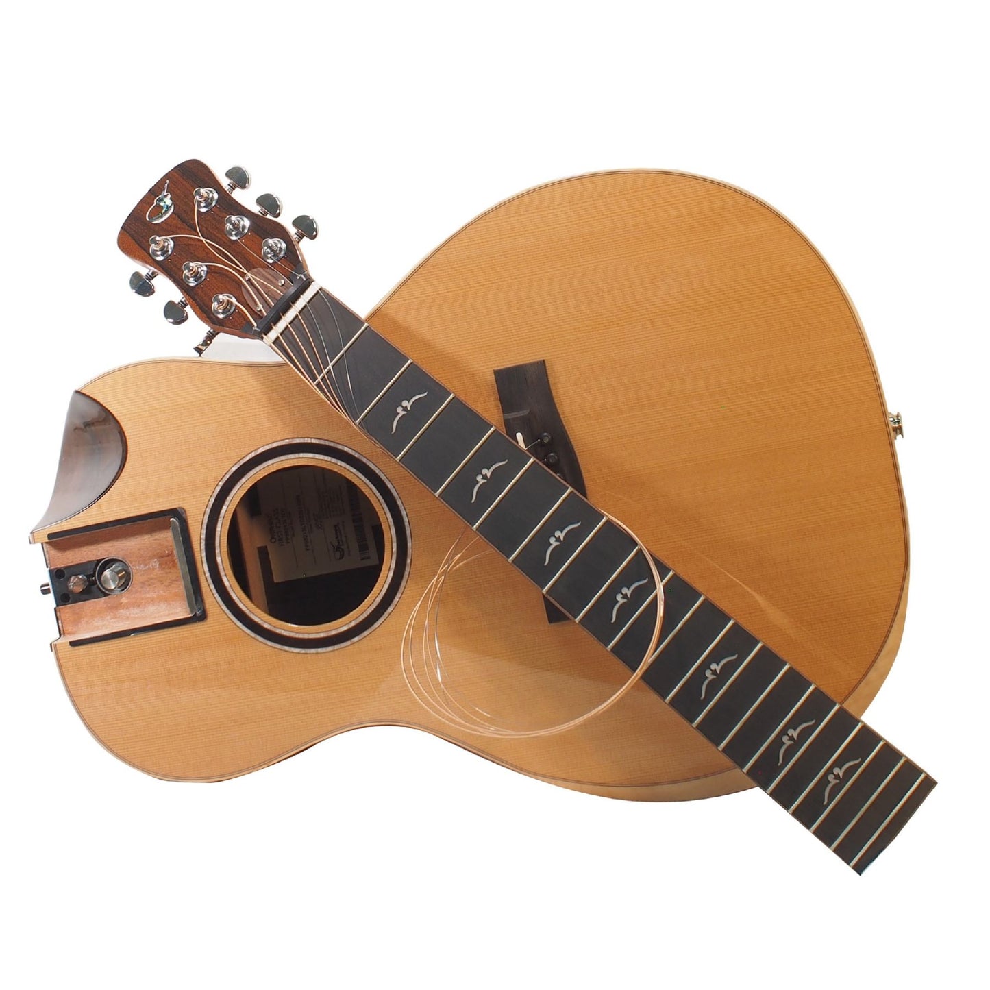 Western Cedar Top, Solid Zircote Back 13-Fret Parlor Travel Guitar