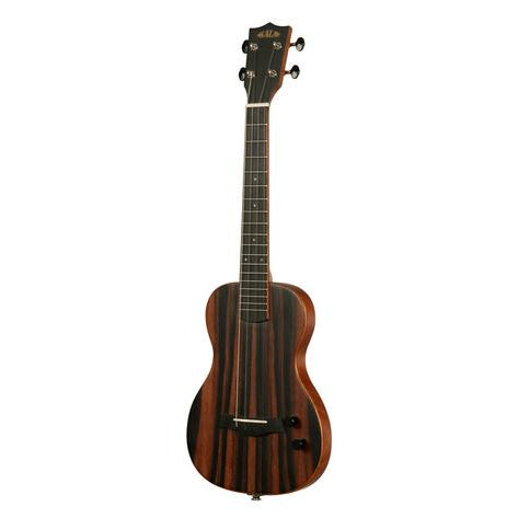 Solid Body Electric Striped Ebony Tenor Ukulele, with Bag