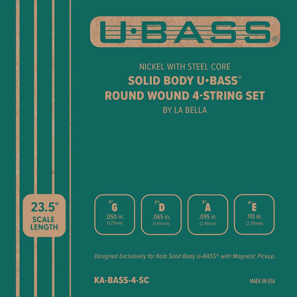 Roundwound solid body U•BASS® 4 strings