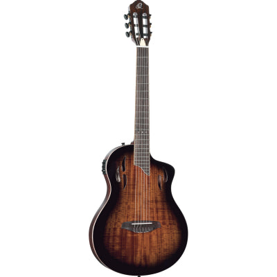 Klassisk gitar med mik, Thin body, Slim neck, Gloss Burst Finish