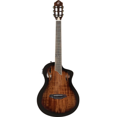 Klassisk gitar med mik, Thin body, Slim neck, Gloss Burst Finish