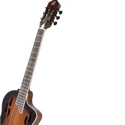 Klassisk gitar med mik, Thin body, Slim neck, Gloss Burst Finish