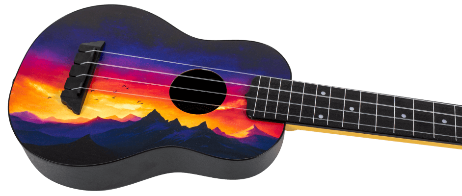 TUSL-EE SUNSET Elise Ecklund Signature Concert Scale Soprano Travel Ukulele