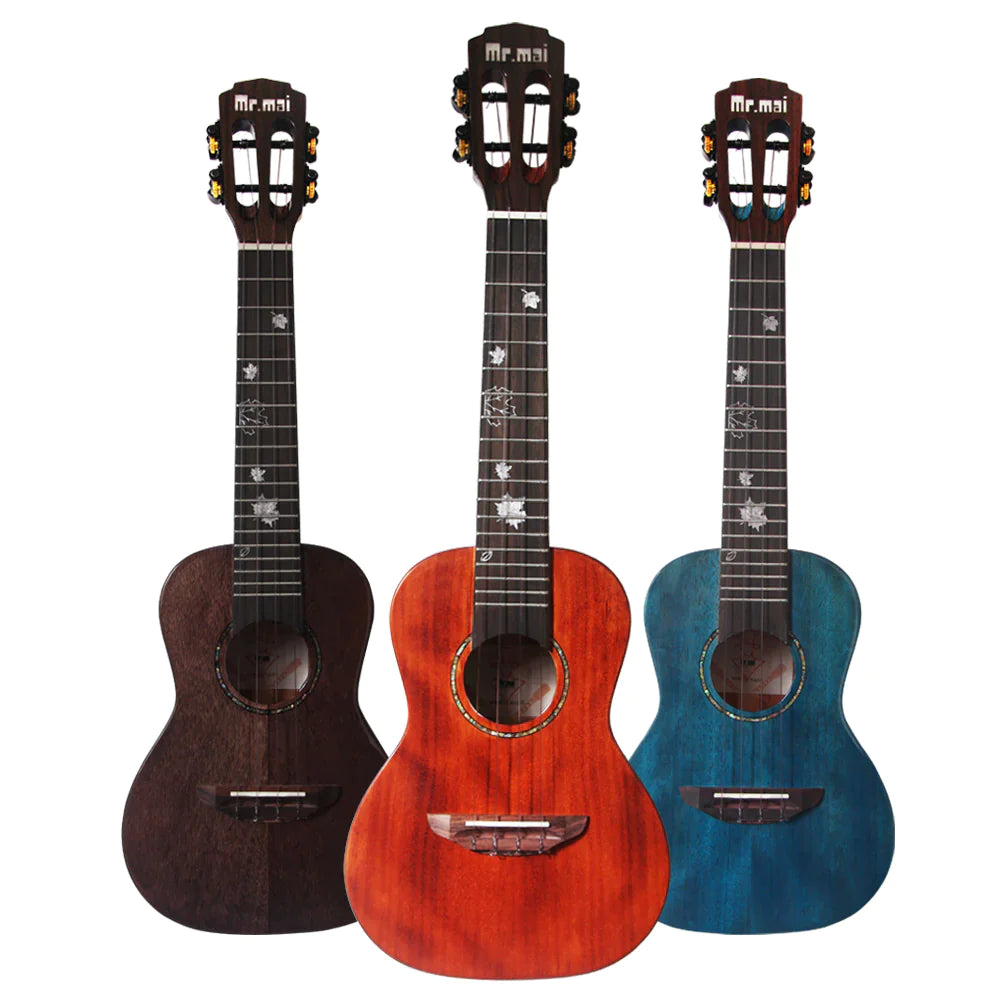 Fargerik solid mahogni - Konsert-ukulele