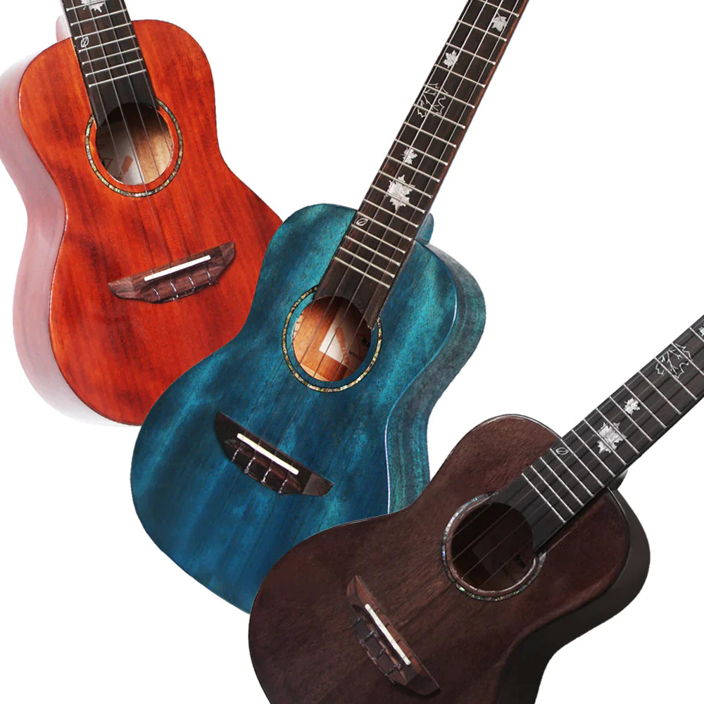 Fargerik solid mahogni - Konsert-ukulele