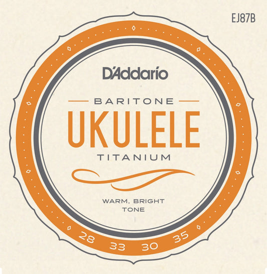 Titanium - Strenger til bariton-ukulele (Low D)