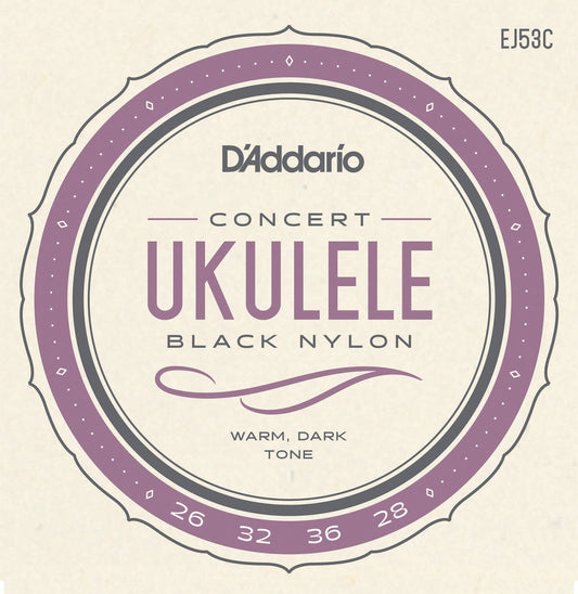 D'Addario - Black Nylon - Konsert - EJ53C