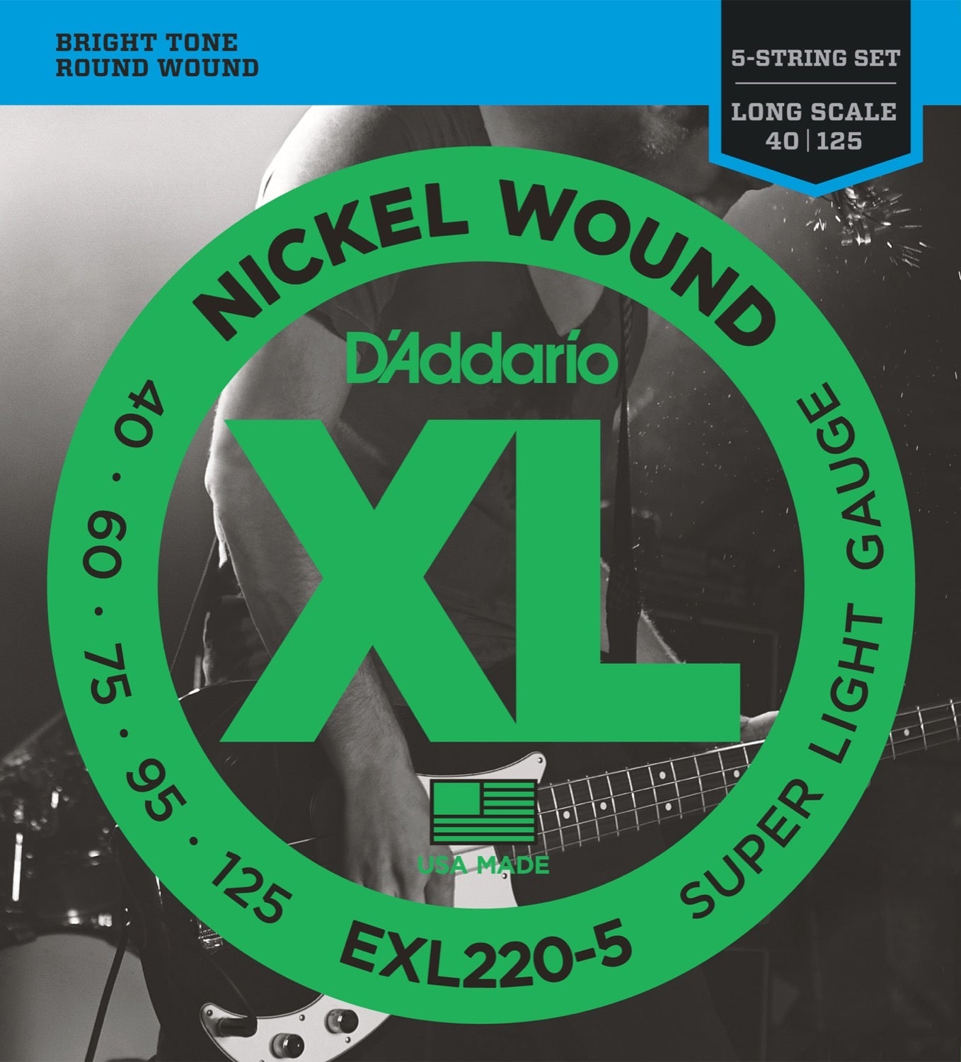 D'Addario - XL Nickel Wound - 5 string set