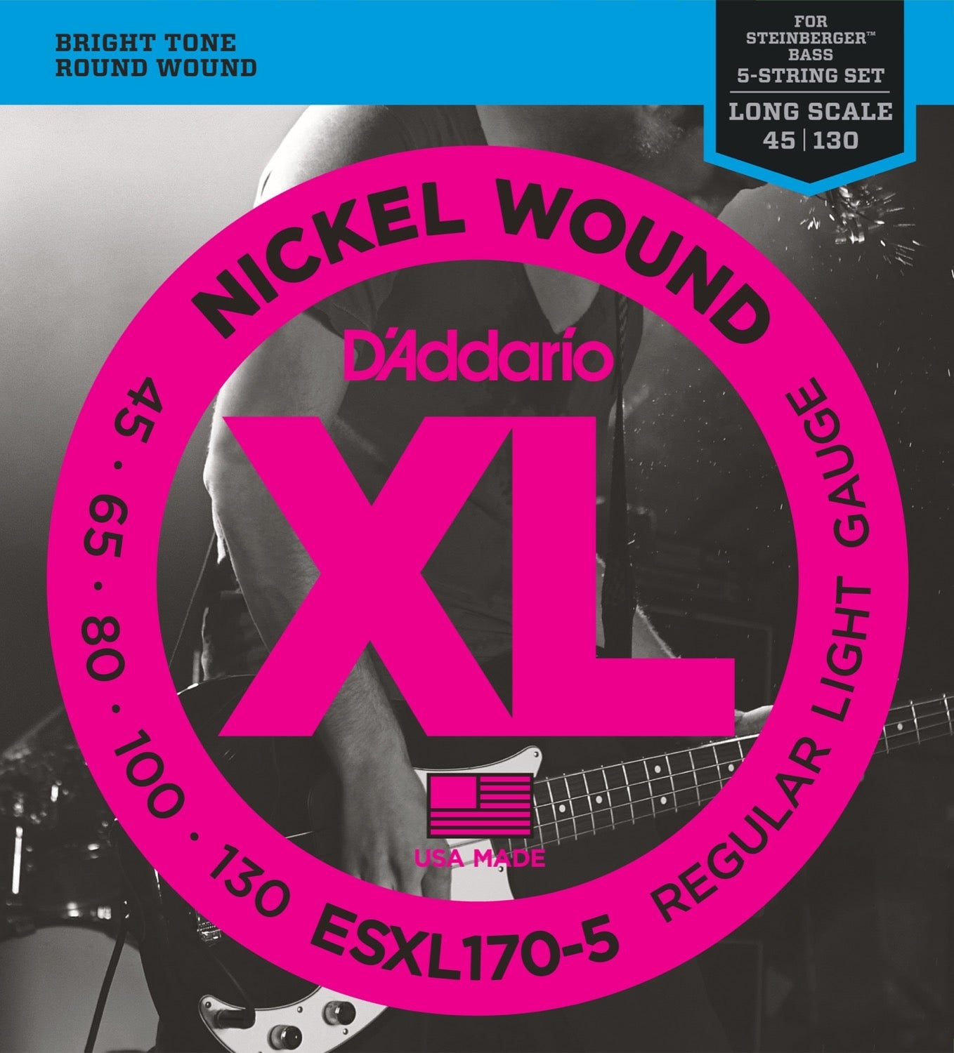 D'Addario - XL Nickel Wound - 5 string set