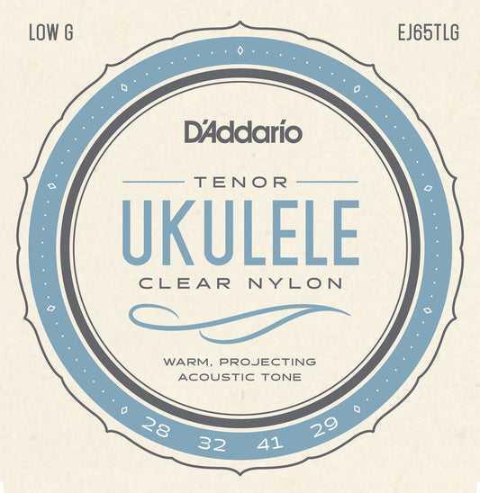 D'Addario EJ65TLG Clear Nylon - Tenor (Low G)
