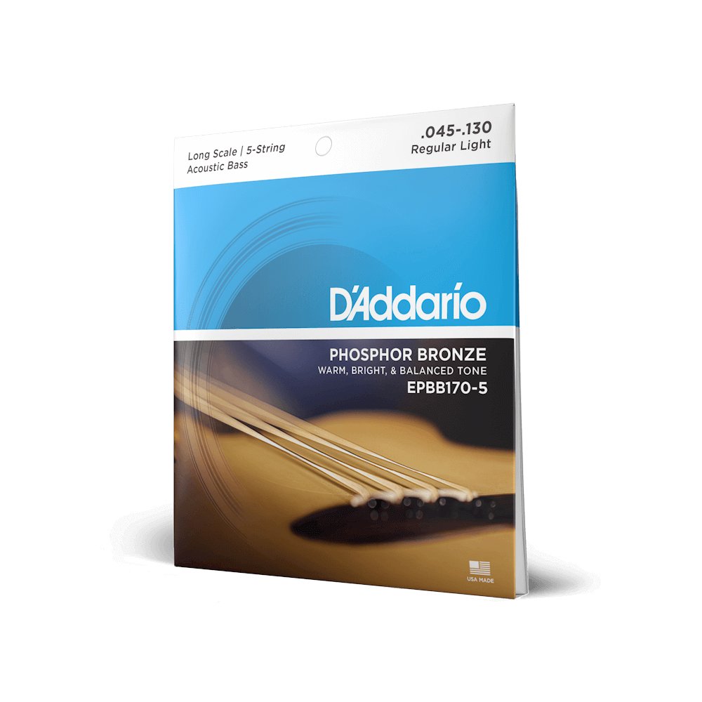 D'Addario - Regular Light Long Scale Acoustic Bass (5 strings)