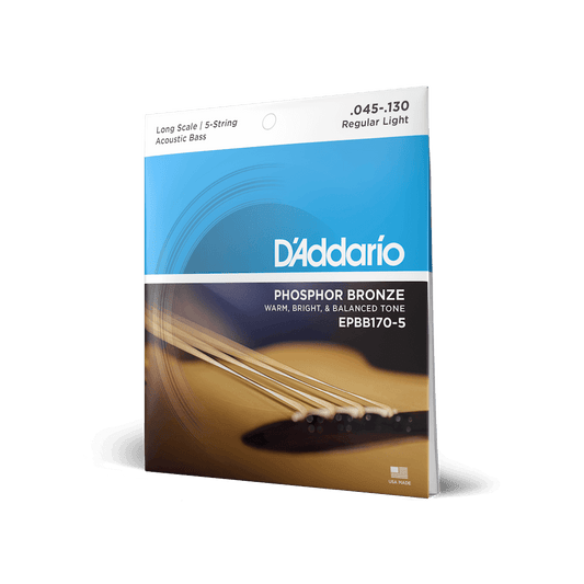 D'Addario - Regular Light Long Scale Acoustic Bass (5 strings)